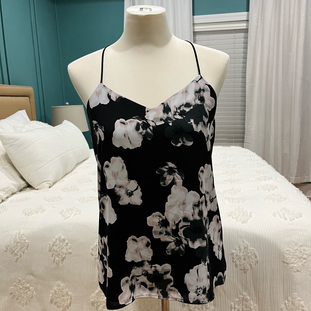 Floral Black and White Camisole